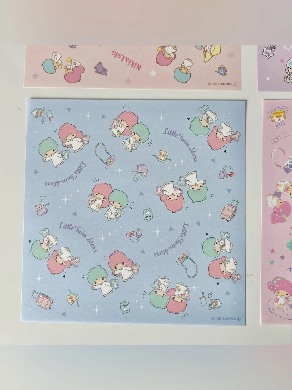 Little Twin Stars Kawaii Pastel Decorative Origami Paper Set of 4 Designs NWT